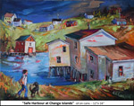 Safe Harbour at Change Islands, Oil on Canvas